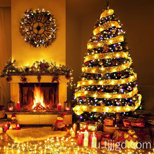 Ленточный фонарь струна рождественская елка